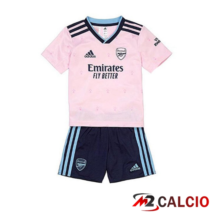 Maglie Calcio Personalizzate,Tute Calcio Squadre,Maglia Nazionale Italiana Calcio | Maglie Calcio Arsenal Bambino Terza Rosa Blu 2022/2023