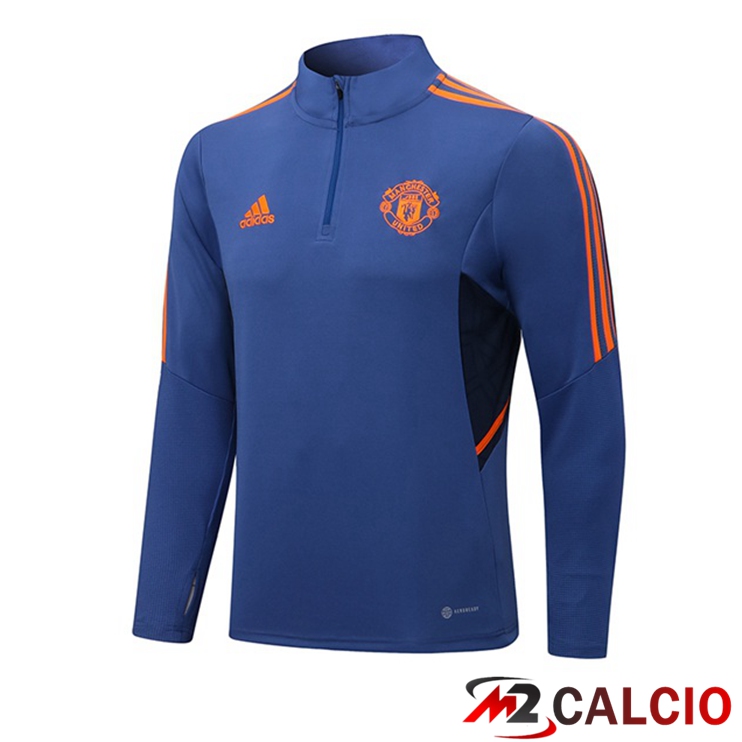 Maglie Calcio Personalizzate,Tute Calcio Squadre,Maglia Nazionale Italiana Calcio | Felpa Allenamento Manchester United Blu 2022/2023