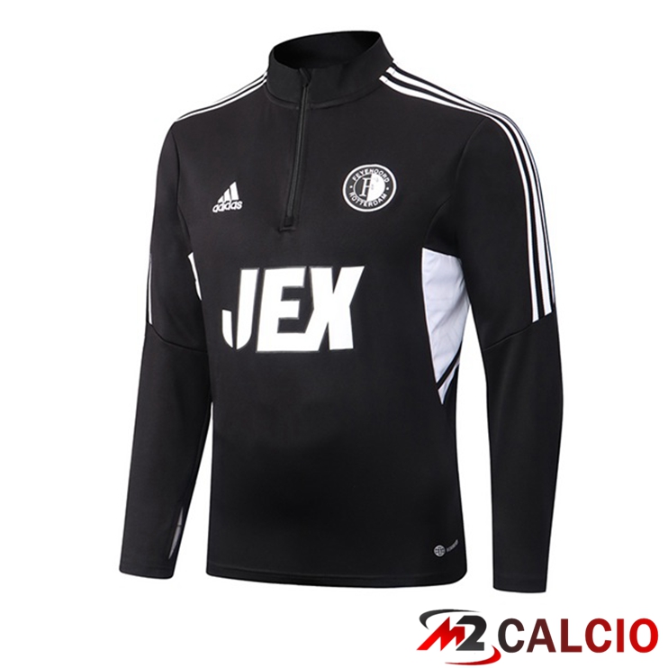 Maglie Calcio Personalizzate,Tute Calcio Squadre,Maglia Nazionale Italiana Calcio | Felpa Allenamento Feyenoord Nero 2022/2023