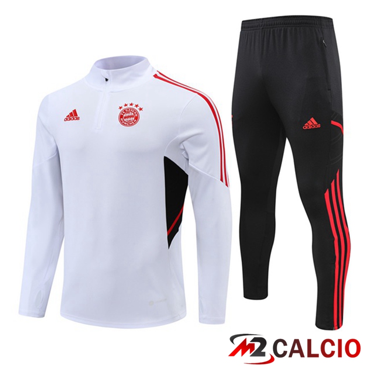 Maglie Calcio Personalizzate,Tute Calcio Squadre,Maglia Nazionale Italiana Calcio | Insieme Tuta Calcio Bayern Monaco Bianco 2022/2023