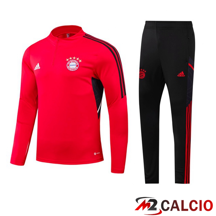 Maglie Calcio Personalizzate,Tute Calcio Squadre,Maglia Nazionale Italiana Calcio | Insieme Tuta Calcio Bayern Monaco Rosso 2022/2023