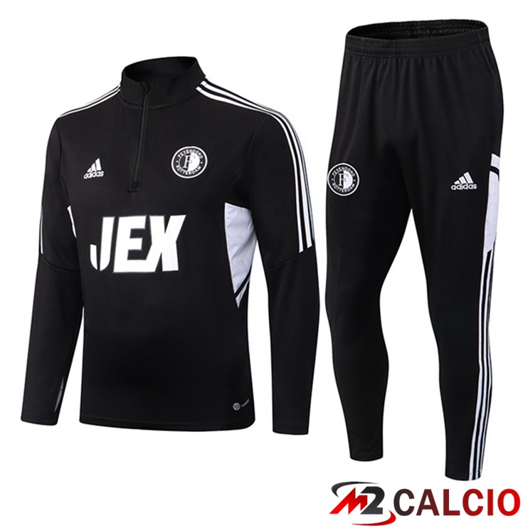 Maglie Calcio Personalizzate,Tute Calcio Squadre,Maglia Nazionale Italiana Calcio | Insieme Tuta Calcio Feyenoord Nero 2022/2023