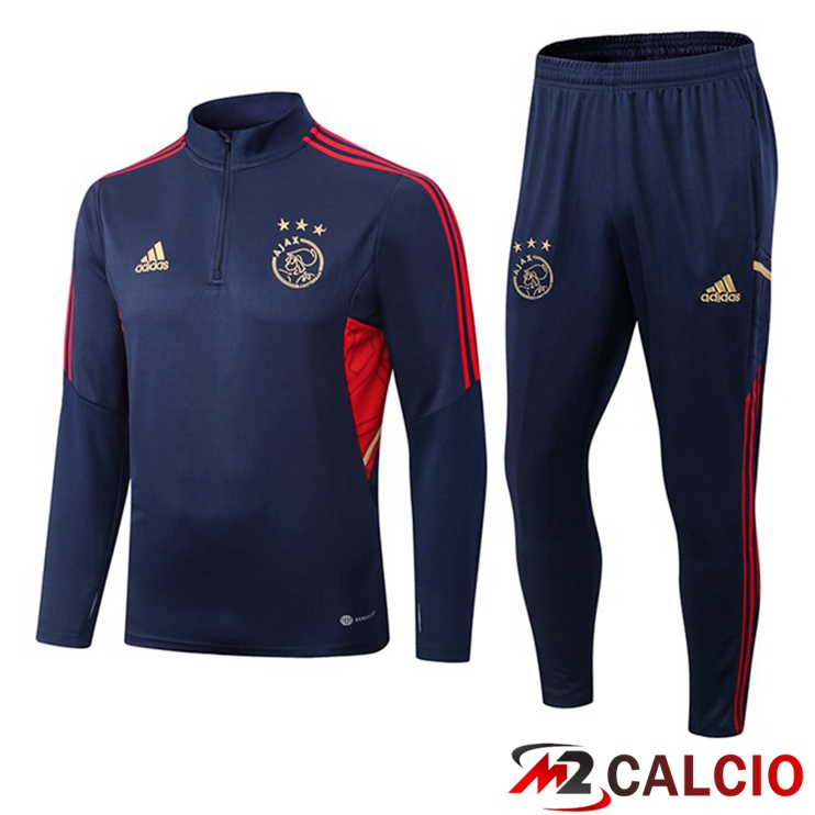 Maglie Calcio Personalizzate,Tute Calcio Squadre,Maglia Nazionale Italiana Calcio | Insieme Tuta Calcio AFC Ajax Blu 2022/2023