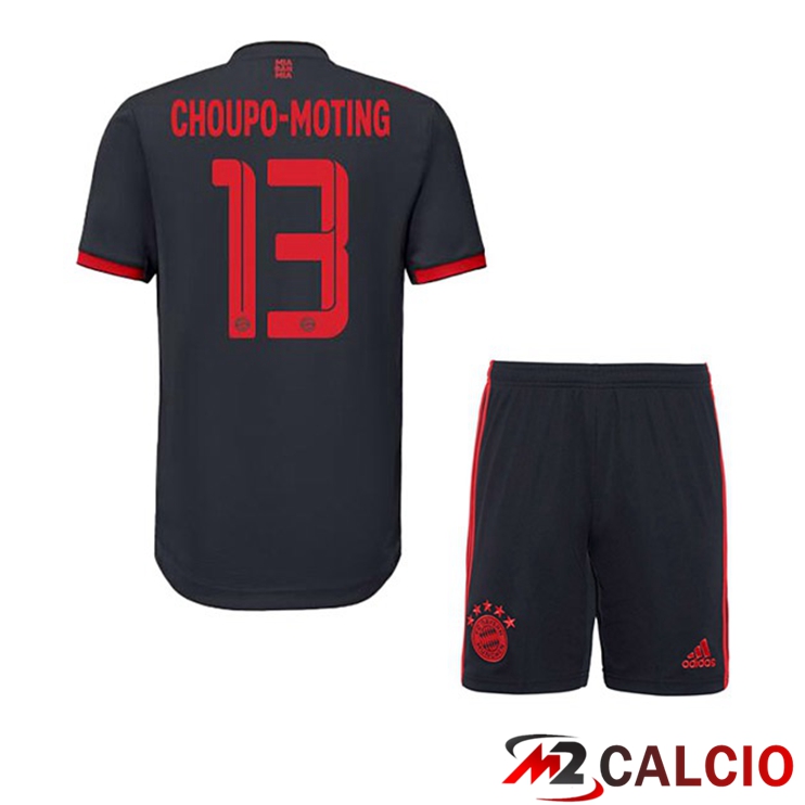 Maglie Calcio Personalizzate,Tute Calcio Squadre,Maglia Nazionale Italiana Calcio | Maglie Calcio Bayern Monaco (Choupo-Moting 13) Bambino Terza Nero 2022/2023