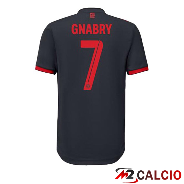 Maglie Calcio Personalizzate,Tute Calcio Squadre,Maglia Nazionale Italiana Calcio | Maglie Calcio Bayern Monaco (Gnabry 7) Terza Nero 2022/2023