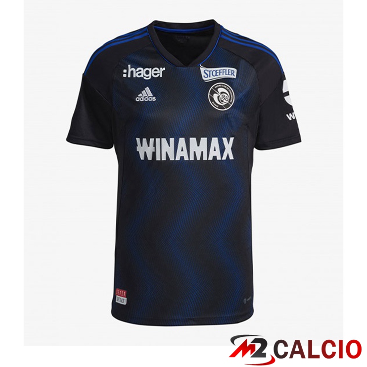Maglie Calcio Personalizzate,Tute Calcio Squadre,Maglia Nazionale Italiana Calcio | Maglie Calcio RC Strasbourg Alsace Terza Nero 2022/2023