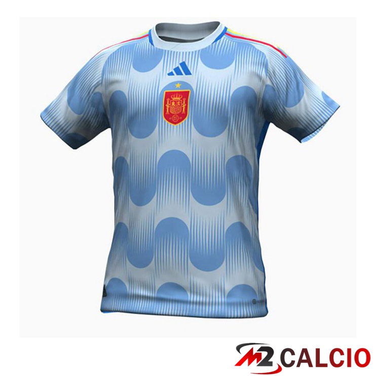 Maglie Calcio Personalizzate,Tute Calcio Squadre,Maglia Nazionale Italiana Calcio | Maglie Calcio Spagna Seconda Blu Bianco Version Leak 2022/2023