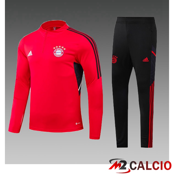 Maglie Calcio Personalizzate,Tute Calcio Squadre,Maglia Nazionale Italiana Calcio | Insieme Tuta Calcio Bayern Monaco Bambino Rosso 2022/2023