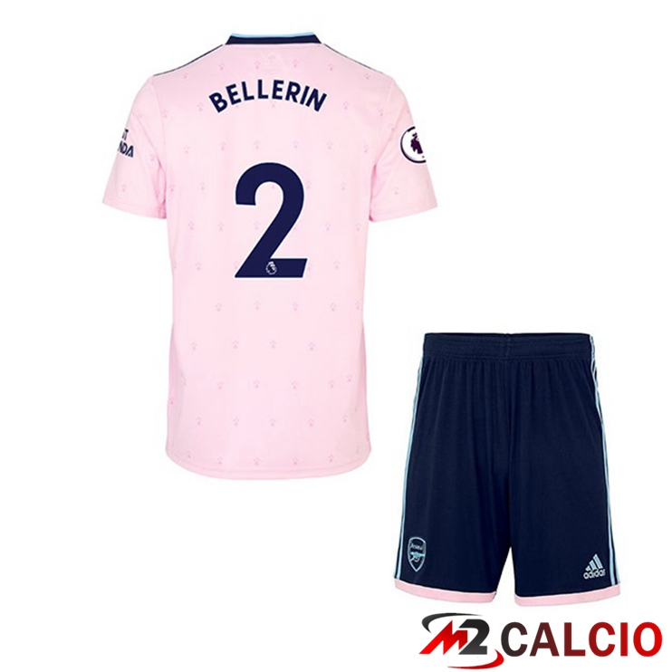 Maglie Calcio Personalizzate,Tute Calcio Squadre,Maglia Nazionale Italiana Calcio | Maglie Calcio Arsenal (BELLERIN 2) Bambino Seconda Rosa 2022/2023