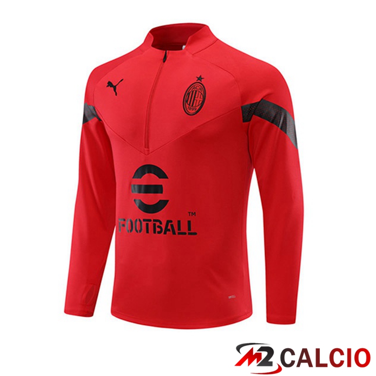 Maglie Calcio Personalizzate,Tute Calcio Squadre,Maglia Nazionale Italiana Calcio | Felpa Allenamento AC Milan Rosso 2022/2023