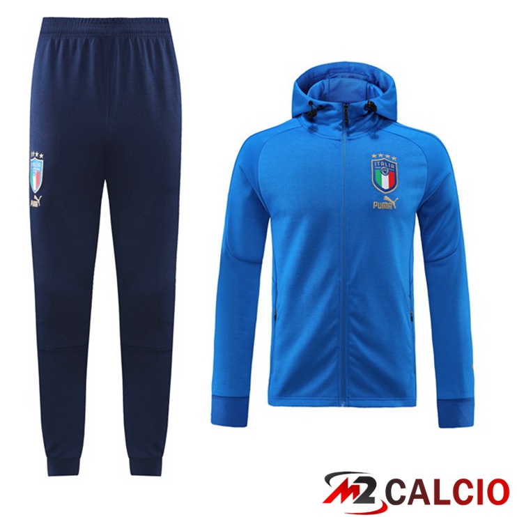 Maglie Calcio Personalizzate,Tute Calcio Squadre,Maglia Nazionale Italiana Calcio | Insieme Giacca Con Cappuccio Tuta Italia Blu 2022/2023