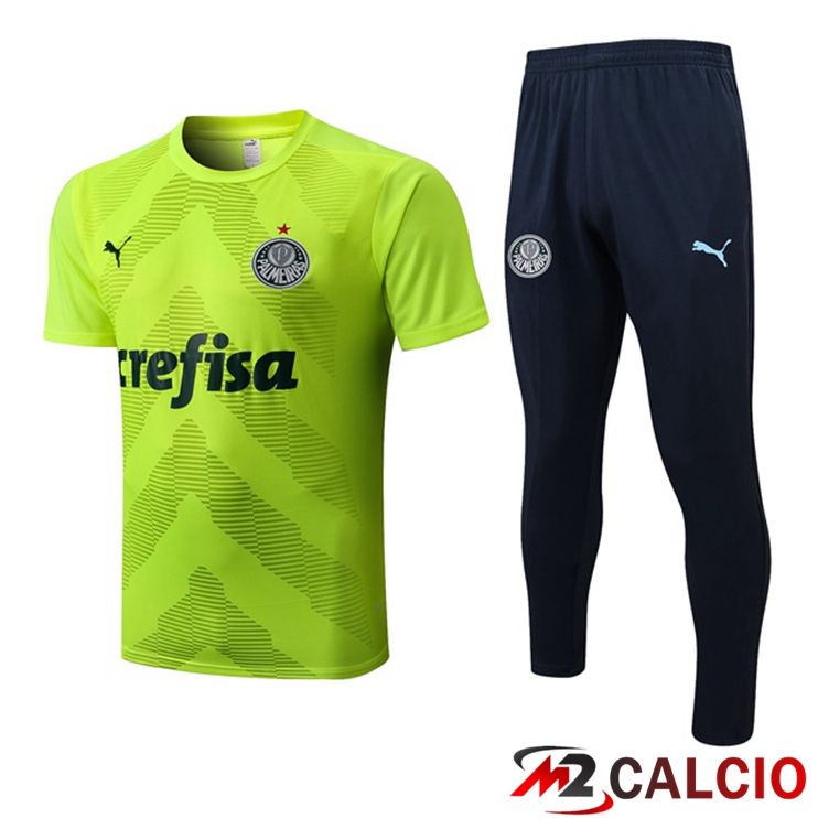 Maglie Calcio Personalizzate,Tute Calcio Squadre,Maglia Nazionale Italiana Calcio | T Shirt Allenamento Palmeiras + Pantaloni Verde 2022/2023
