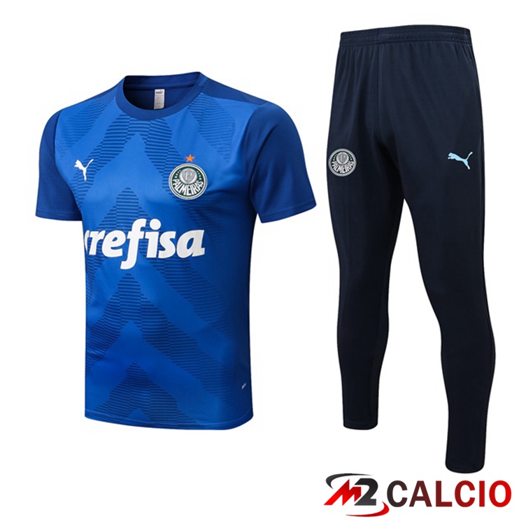 Maglie Calcio Personalizzate,Tute Calcio Squadre,Maglia Nazionale Italiana Calcio | T Shirt Allenamento Palmeiras + Pantaloni Blu 2022/2023