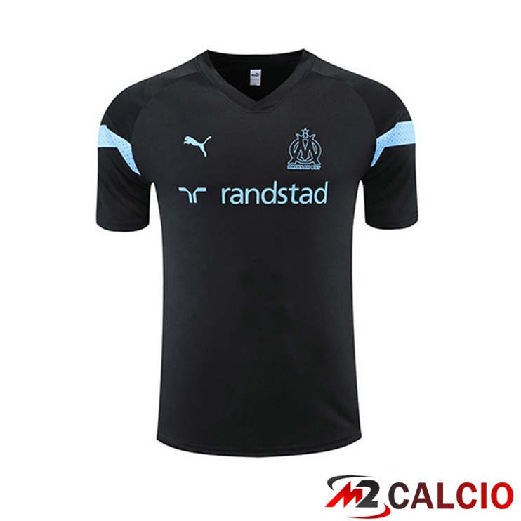 Maglie Calcio Personalizzate,Tute Calcio Squadre,Maglia Nazionale Italiana Calcio | T Shirt Allenamento Marsiglia OM Nero 2022/2023
