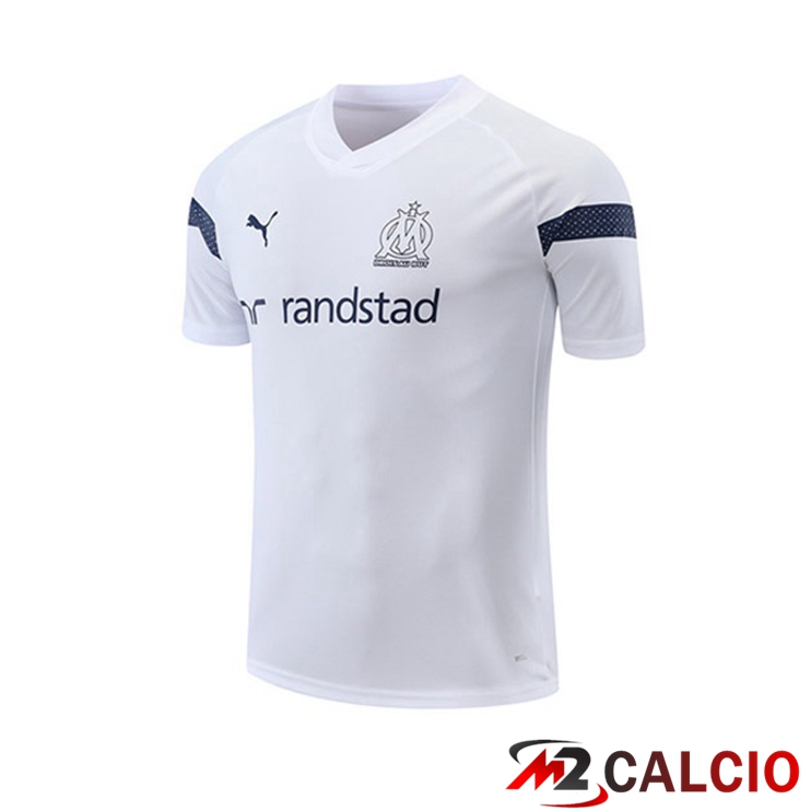 Maglie Calcio Personalizzate,Tute Calcio Squadre,Maglia Nazionale Italiana Calcio | T Shirt Allenamento Marsiglia OM Bianco 2022/2023
