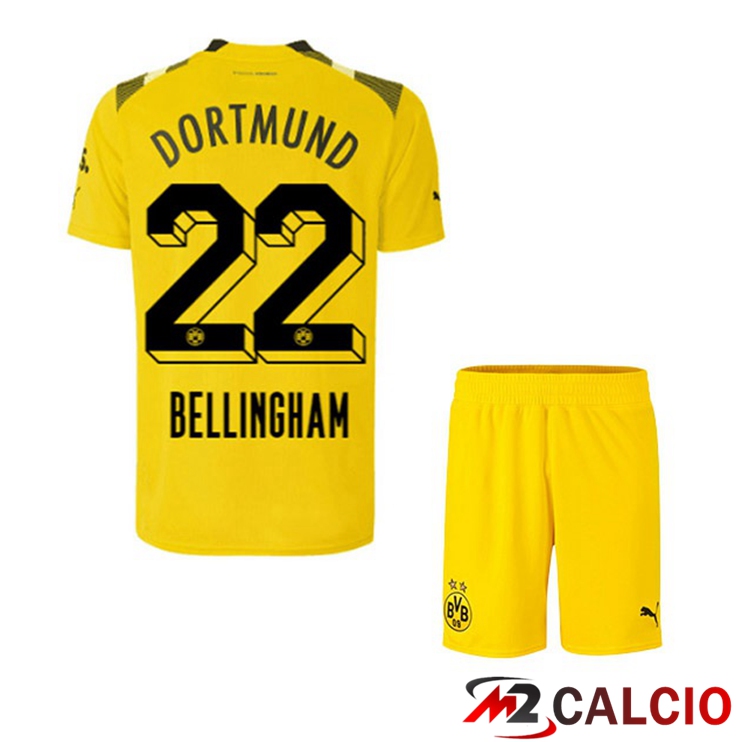Maglie Calcio Personalizzate,Tute Calcio Squadre,Maglia Nazionale Italiana Calcio | Maglie Calcio Dortmund BVB (Bellingham 22) Bambino cup Giallo 2022/2023