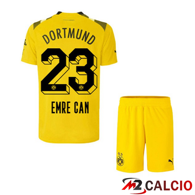 Maglie Calcio Personalizzate,Tute Calcio Squadre,Maglia Nazionale Italiana Calcio | Maglie Calcio Dortmund BVB (Emre Can 23) Bambino cup Giallo 2022/2023