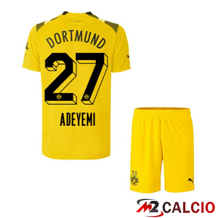 Maglie Calcio Personalizzate,Tute Calcio Squadre,Maglia Nazionale Italiana Calcio | Maglie Calcio Dortmund BVB (Adeyemi 27) Bambino cup Giallo 2022/2023