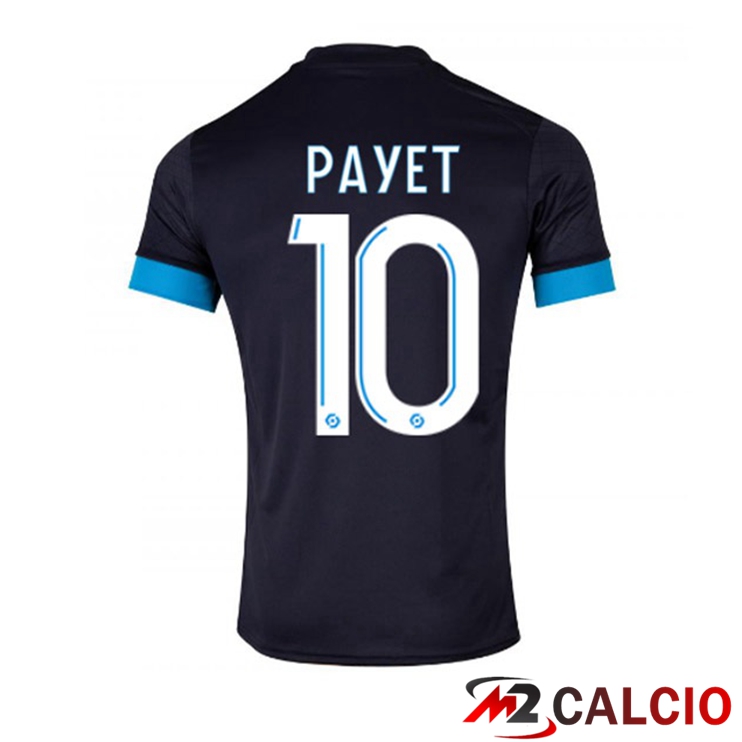 Maglie Calcio Personalizzate,Tute Calcio Squadre,Maglia Nazionale Italiana Calcio | Maglie Calcio Marsiglia OM (PAYET 10) Seconda Nero 2022/2023