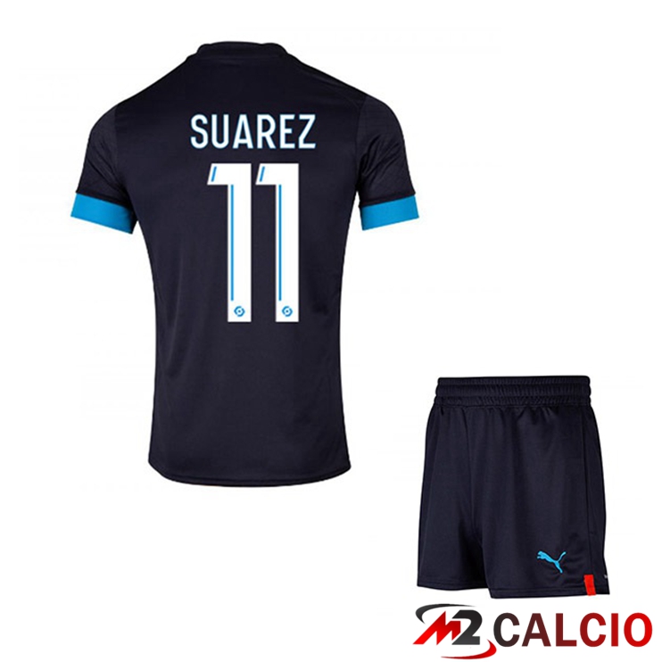 Maglie Calcio Personalizzate,Tute Calcio Squadre,Maglia Nazionale Italiana Calcio | Maglie Calcio Marsiglia OM (L SUAREZ 11) Bambino Seconda Nero 2022/2023
