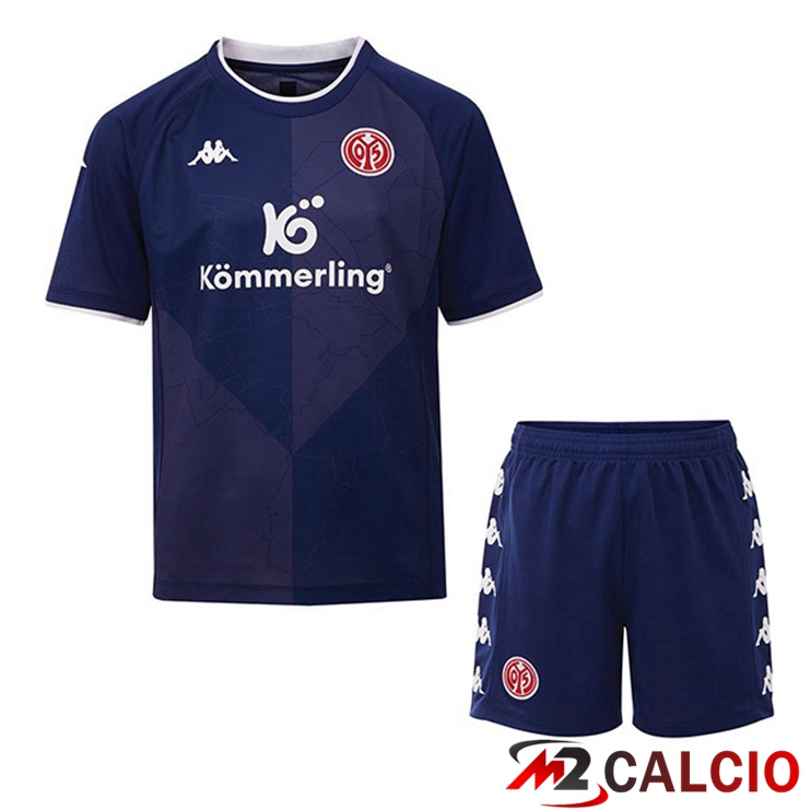 Maglie Calcio Personalizzate,Tute Calcio Squadre,Maglia Nazionale Italiana Calcio | Maglie Calcio FSV Mainz 05 Bambino Terza Blu Reale 2022/2023