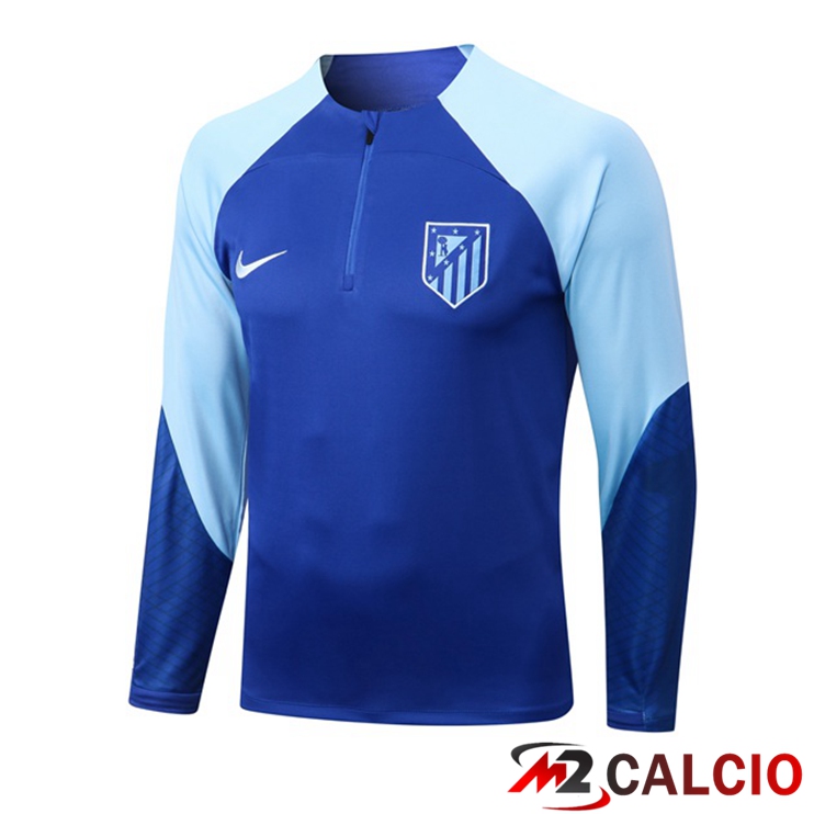 Maglie Calcio Personalizzate,Tute Calcio Squadre,Maglia Nazionale Italiana Calcio | Felpa Allenamento Atletico Madrid Blu 2022/2023
