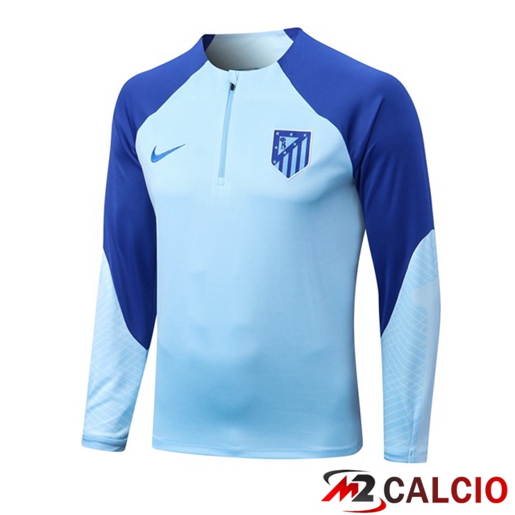 Maglie Calcio Personalizzate,Tute Calcio Squadre,Maglia Nazionale Italiana Calcio | Felpa Allenamento Atletico Madrid Blu 2022/2023