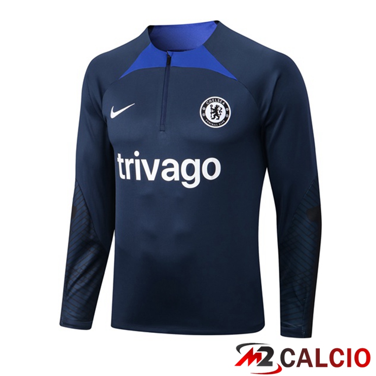 Maglie Calcio Personalizzate,Tute Calcio Squadre,Maglia Nazionale Italiana Calcio | Felpa Allenamento FC Chelsea Blu 2022/2023
