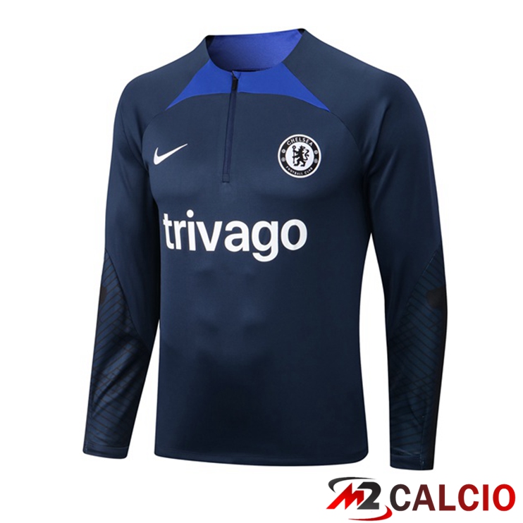 Maglie Calcio Personalizzate,Tute Calcio Squadre,Maglia Nazionale Italiana Calcio | Felpa Allenamento FC Chelsea Blu 2022/2023