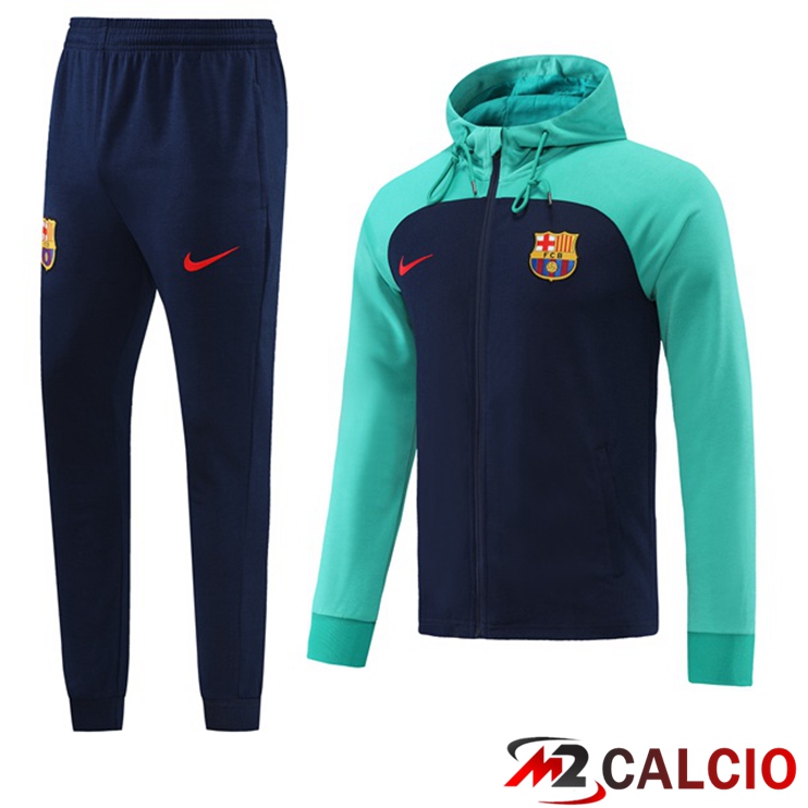 Maglie Calcio Personalizzate,Tute Calcio Squadre,Maglia Nazionale Italiana Calcio | Insieme Giacca Con Cappuccio Tuta FC Barcellona Verde 2022/2023