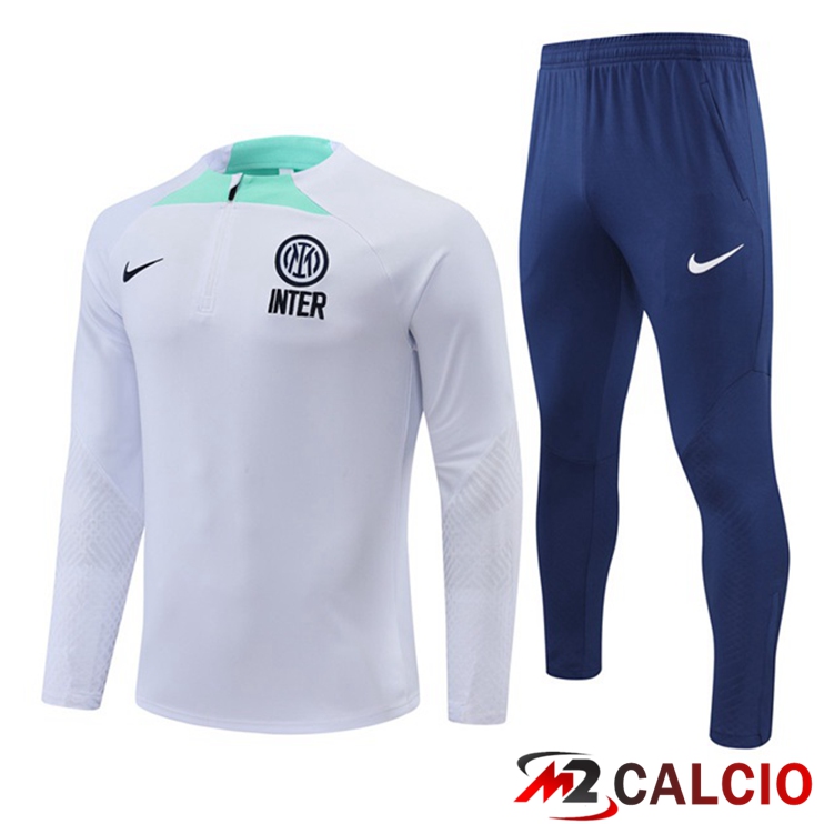Maglie Calcio Personalizzate,Tute Calcio Squadre,Maglia Nazionale Italiana Calcio | Insieme Tuta Calcio Inter Milan Bianco 2022/2023