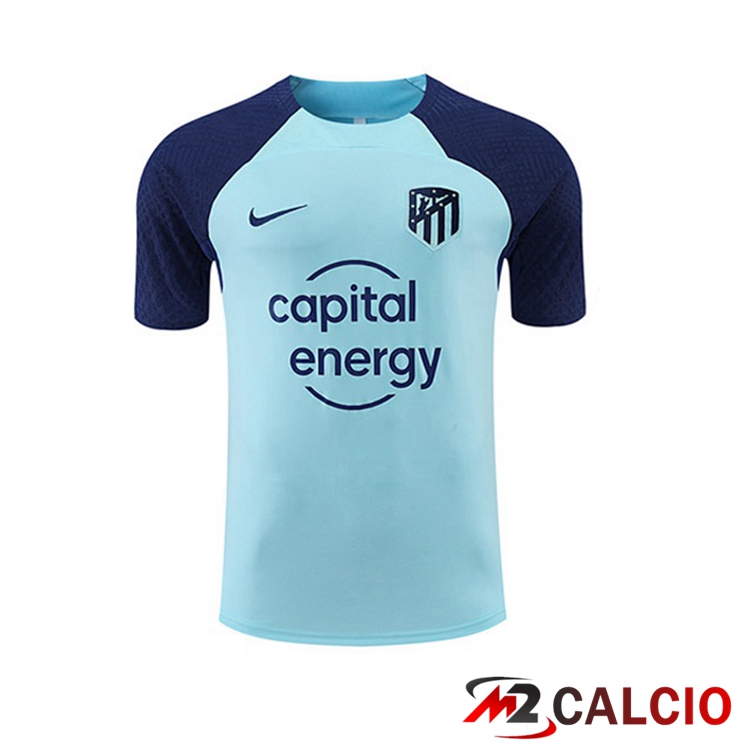 Maglie Calcio Personalizzate,Tute Calcio Squadre,Maglia Nazionale Italiana Calcio | T Shirt Allenamento Atletico Madrid Blu 2022/2023