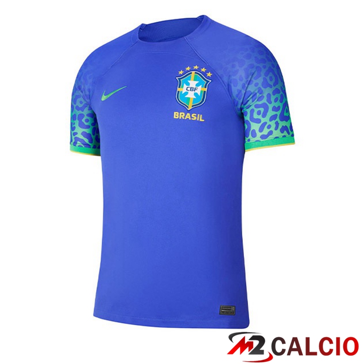 Maglie Calcio Personalizzate,Tute Calcio Squadre,Maglia Nazionale Italiana Calcio | Maglie Calcio Brasile Seconda Blu 2022/2023