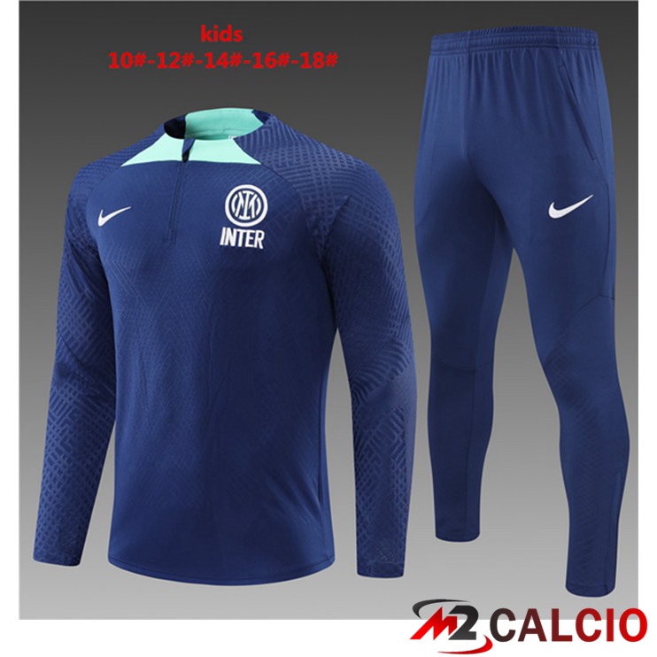 Maglie Calcio Personalizzate,Tute Calcio Squadre,Maglia Nazionale Italiana Calcio | Insieme Tuta Calcio Inter Milan Bambino Blu 2022/2023
