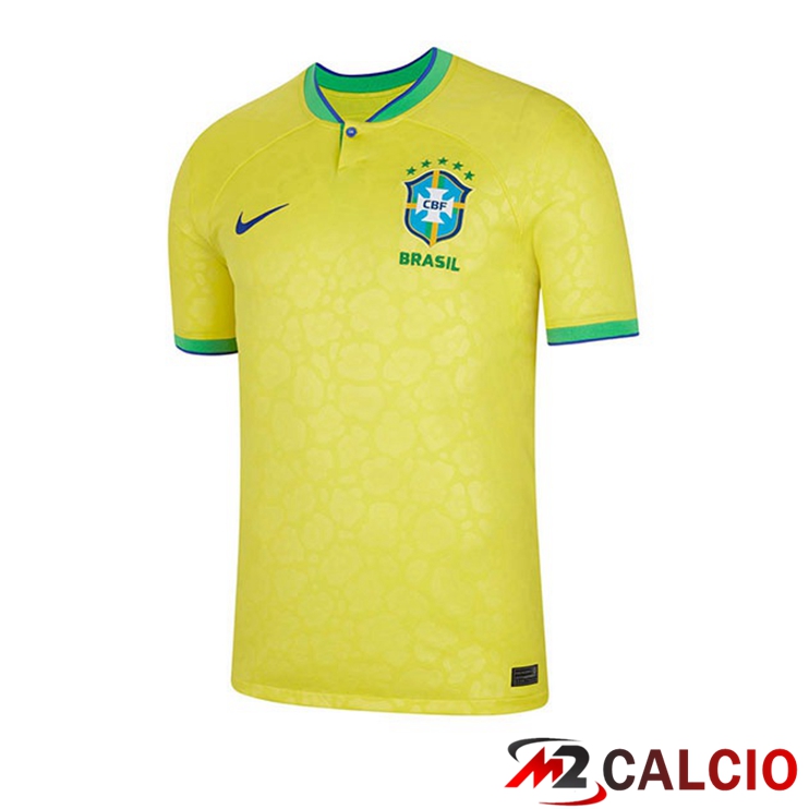Maglie Calcio Personalizzate,Tute Calcio Squadre,Maglia Nazionale Italiana Calcio | Maglie Calcio Brasile Prima Giallo Coppa Del Mondo 2022