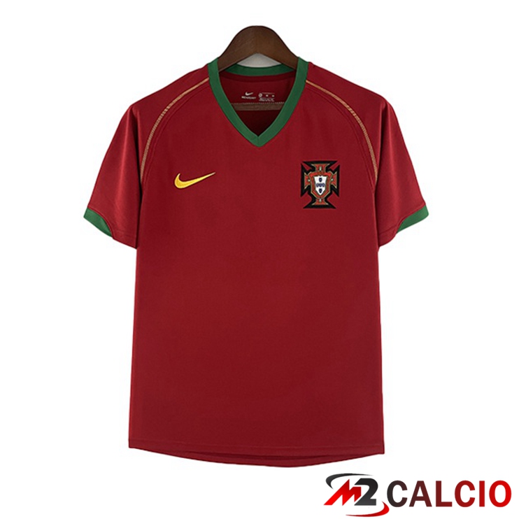 Maglie Calcio Personalizzate,Tute Calcio Squadre,Maglia Nazionale Italiana Calcio | Maglie Calcio Portogallo Prima Retro Rosso 2006