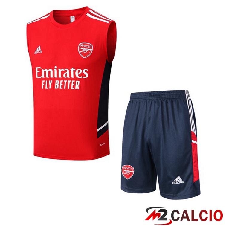 Maglie Calcio Personalizzate,Tute Calcio Squadre,Maglia Nazionale Italiana Calcio | Canotta Calcio Arsenal + Shorts Rosso 2022/2023
