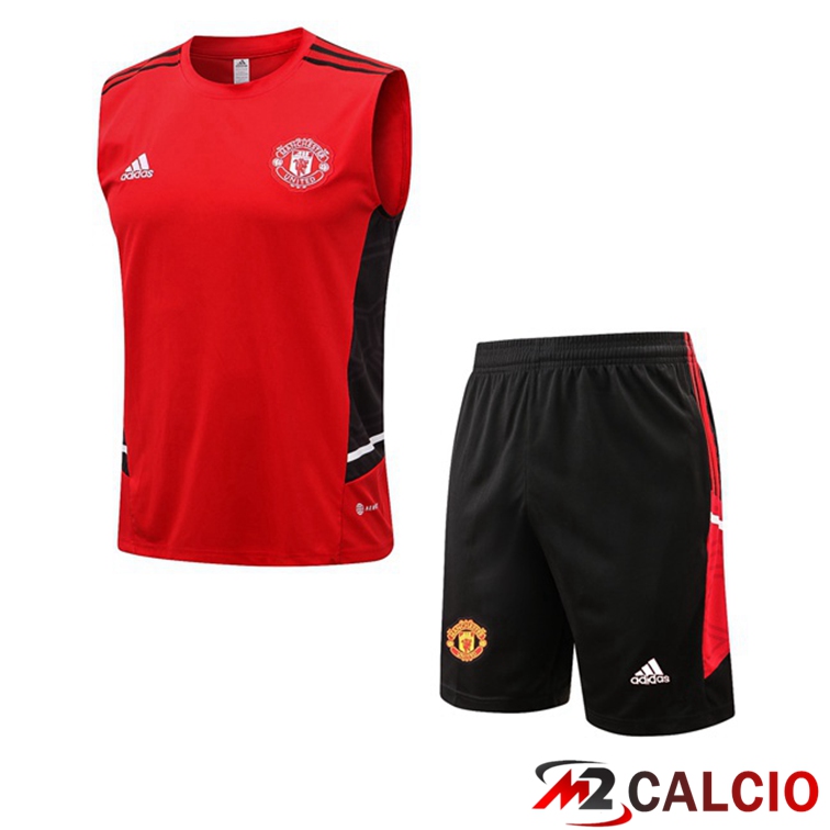 Maglie Calcio Personalizzate,Tute Calcio Squadre,Maglia Nazionale Italiana Calcio | Canotta Calcio Manchester United + Shorts Rosso 2022/2023