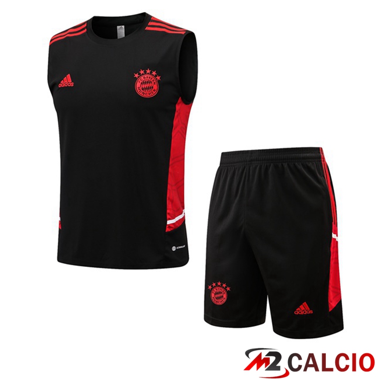 Maglie Calcio Personalizzate,Tute Calcio Squadre,Maglia Nazionale Italiana Calcio | Canotta Calcio Bayern Monaco + Shorts Nero 2022/2023