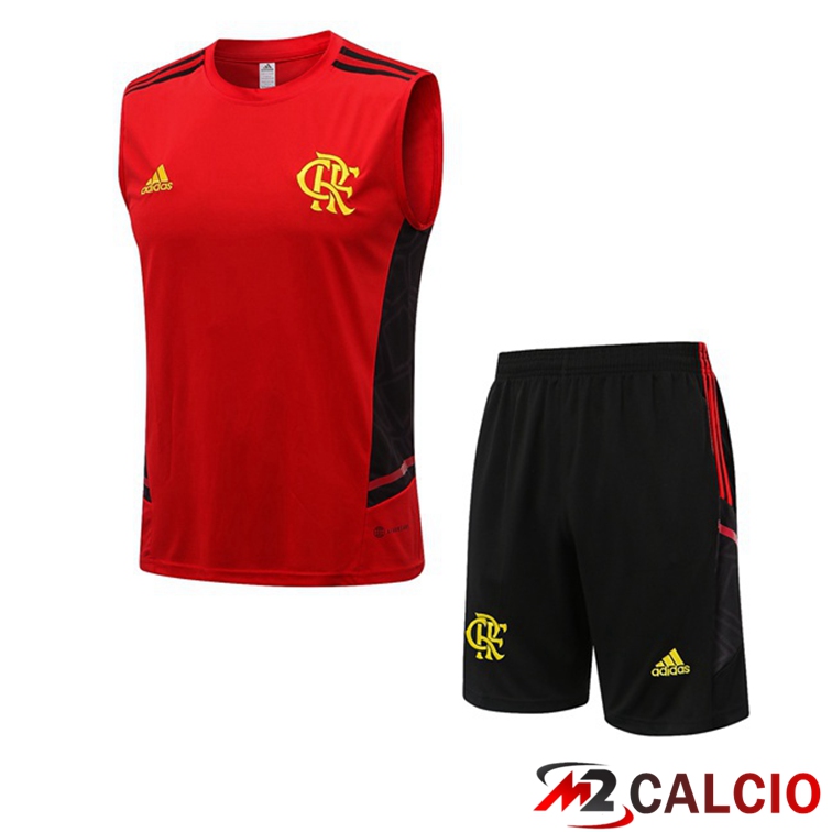 Maglie Calcio Personalizzate,Tute Calcio Squadre,Maglia Nazionale Italiana Calcio | Canotta Calcio Flamengo + Shorts Rosso 2022/2023
