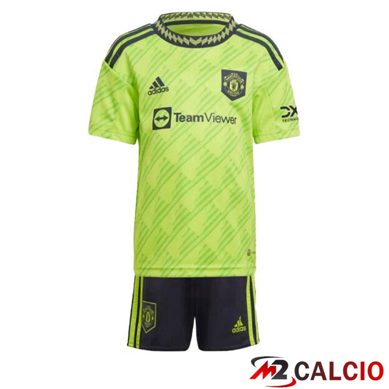 Maglie Calcio Personalizzate,Tute Calcio Squadre,Maglia Nazionale Italiana Calcio | Maglie Calcio Manchester United Bambino Terza Verde 2022/2023