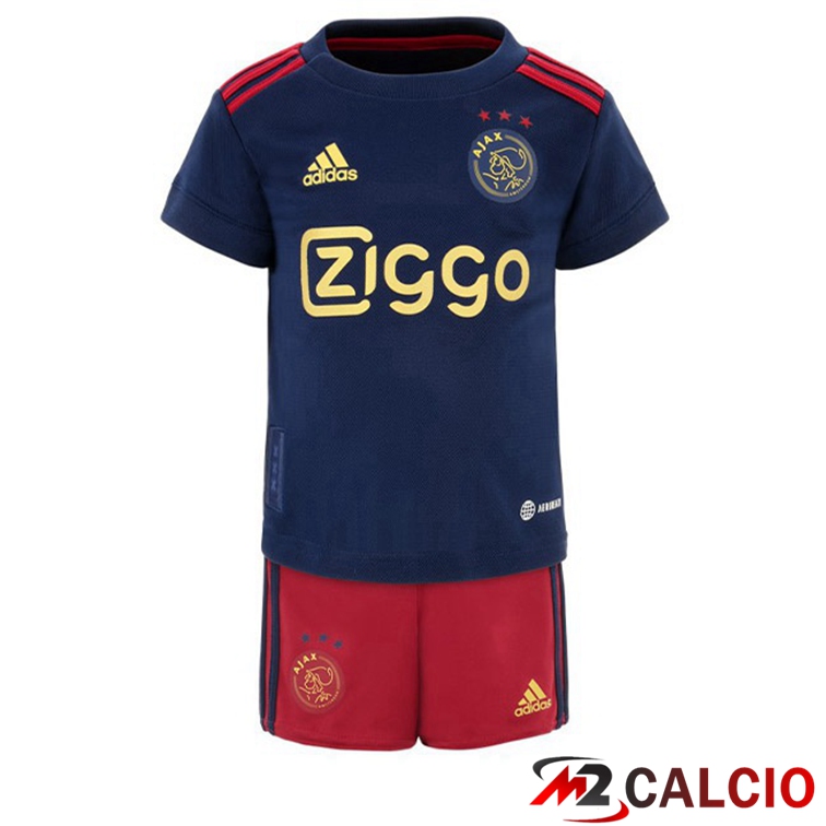 Maglie Calcio Personalizzate,Tute Calcio Squadre,Maglia Nazionale Italiana Calcio | Maglie Calcio AFC Ajax Bambino Seconda Nero 2022/2023
