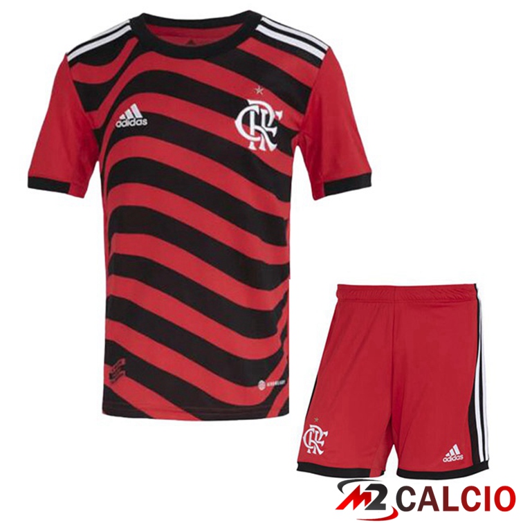 Maglie Calcio Personalizzate,Tute Calcio Squadre,Maglia Nazionale Italiana Calcio | Maglie Calcio Flamengo Bambino Terza Rosso 2022/2023