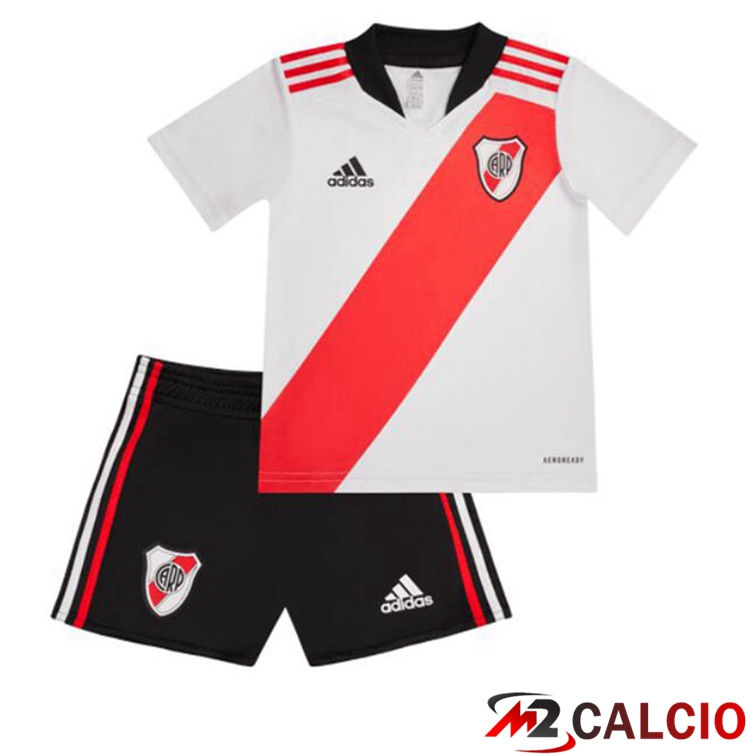 Maglie Calcio Personalizzate,Tute Calcio Squadre,Maglia Nazionale Italiana Calcio | Maglie Calcio River Plate Bambino Prima Bianco Rosso 2022/2023