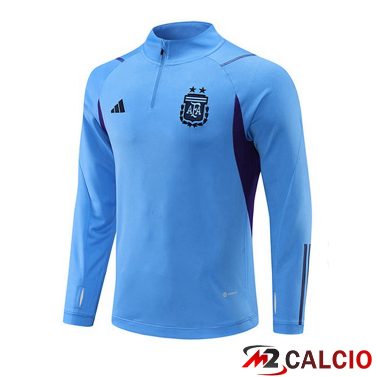 Maglie Calcio Personalizzate,Tute Calcio Squadre,Maglia Nazionale Italiana Calcio | Felpe Allenamento Argentina Blu 2022/2023