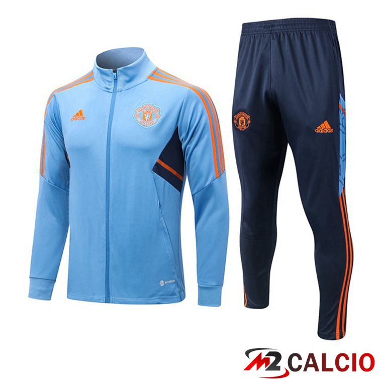 Maglie Calcio Personalizzate,Tute Calcio Squadre,Maglia Nazionale Italiana Calcio | Insieme Tuta Calcio - Giacca Manchester United Blu 2022/2023