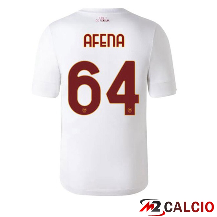 Maglie Calcio Personalizzate,Tute Calcio Squadre,Maglia Nazionale Italiana Calcio | Maglie Calcio AS Roma (AFENA 64) Seconda Bianco 2022/2023