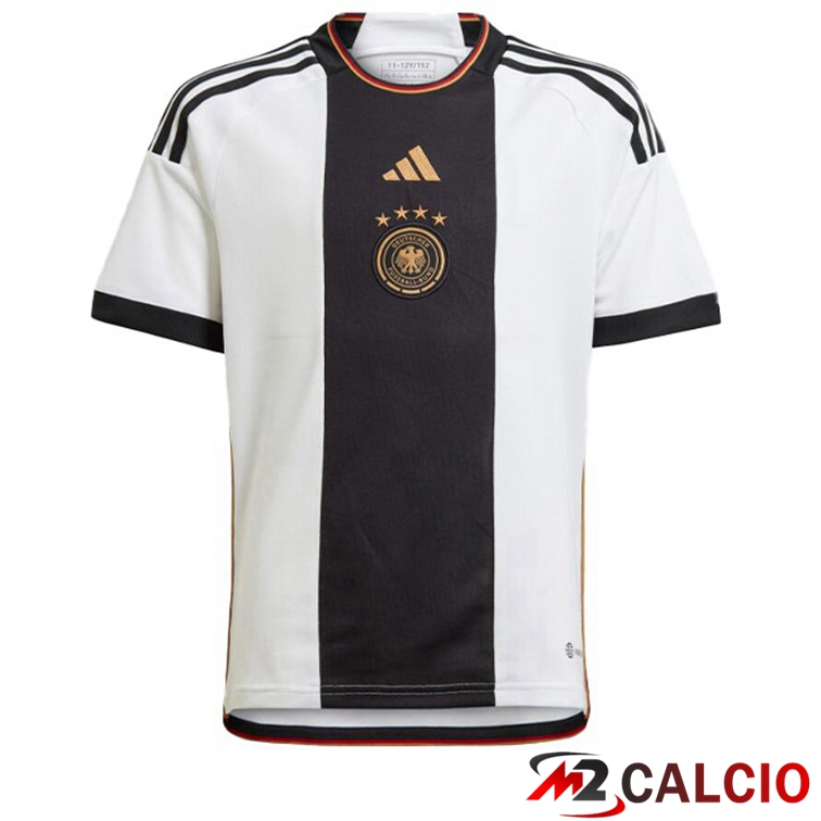 Maglie Calcio Personalizzate,Tute Calcio Squadre,Maglia Nazionale Italiana Calcio | Maglie Calcio Germania Prima Nero Bianco 2022/2023