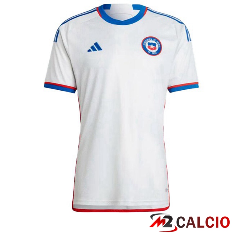 Maglie Calcio Personalizzate,Tute Calcio Squadre,Maglia Nazionale Italiana Calcio | Maglie Calcio Cile Seconda Bianco 2022/2023