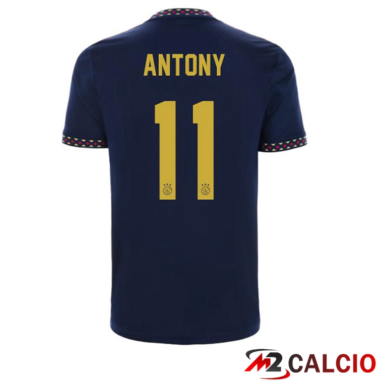Maglie Calcio Personalizzate,Tute Calcio Squadre,Maglia Nazionale Italiana Calcio | Maglie Calcio AFC Ajax (Antony 11) Seconda Nero 2022/2023